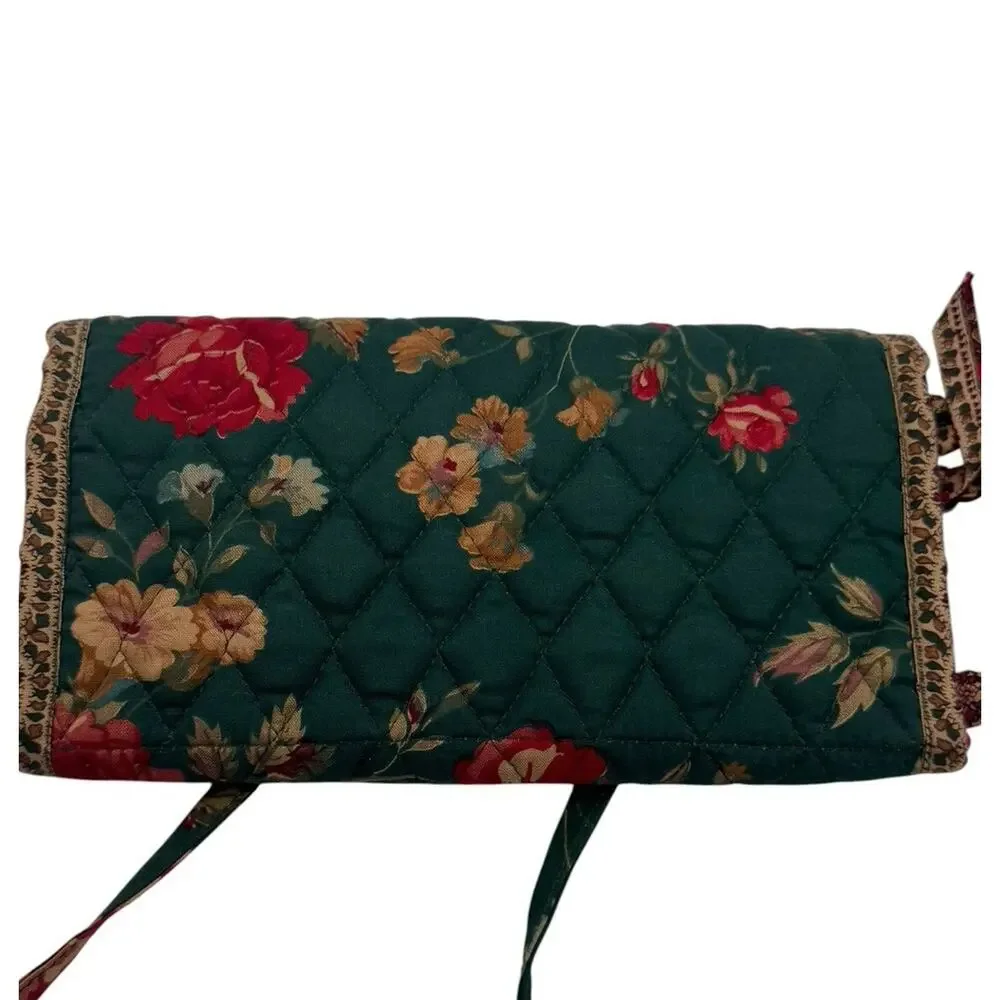 Vtg Vera Bradley Folding Envelope Style Jewelry Pouch 1980s Clutch Greenbrier
